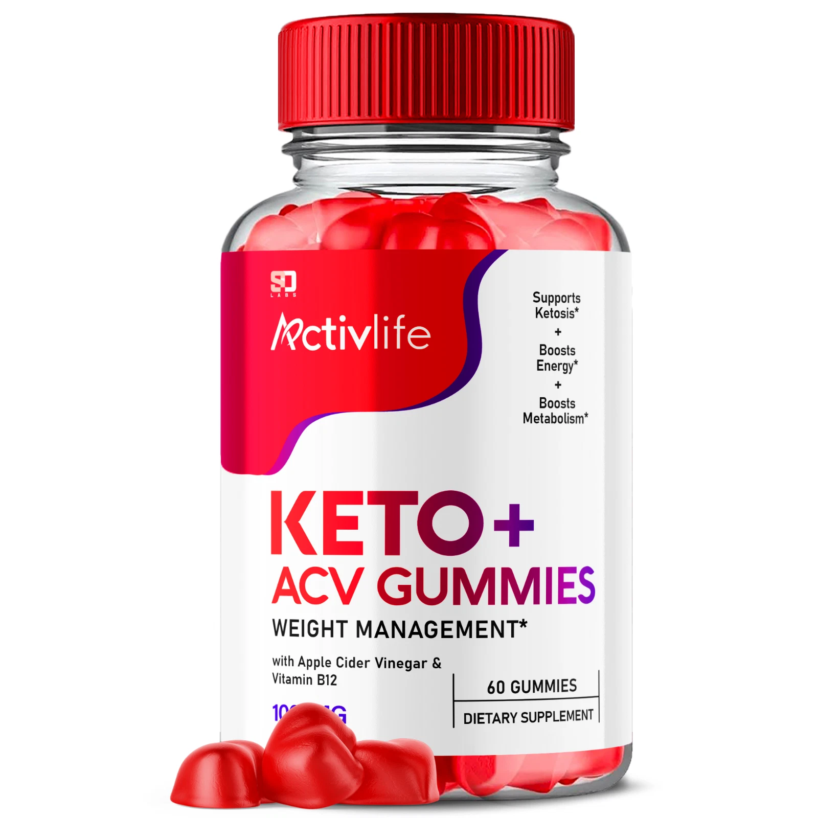 Activlife Keto Gummies, Activ Life Keto ACV Gummies Weight Loss (60 Gummies)