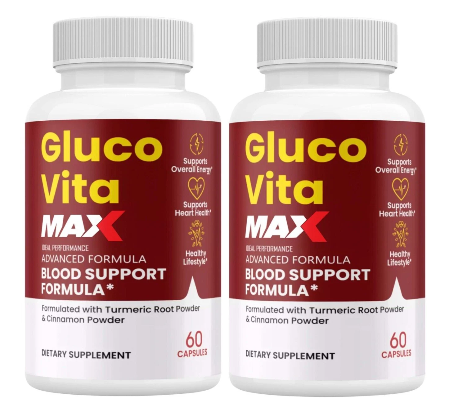 Gluco Vita Pills, GlucoVita Blood Support, Glucose Vita ( 2 Pack )