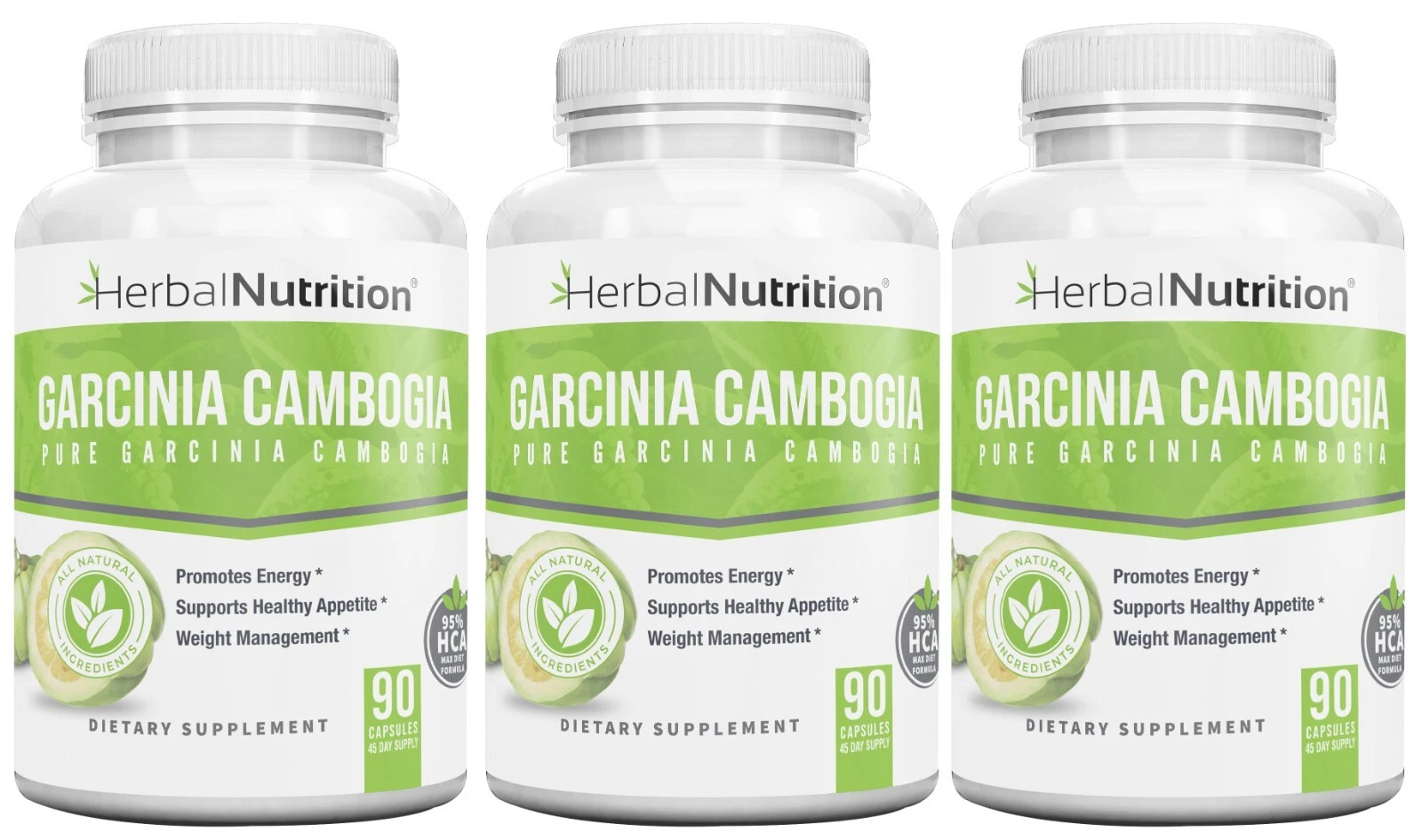 Garcinia Cambogia Extract For Weight Loss | 95% HCA | Three 90 Cts *BEST VALUE*