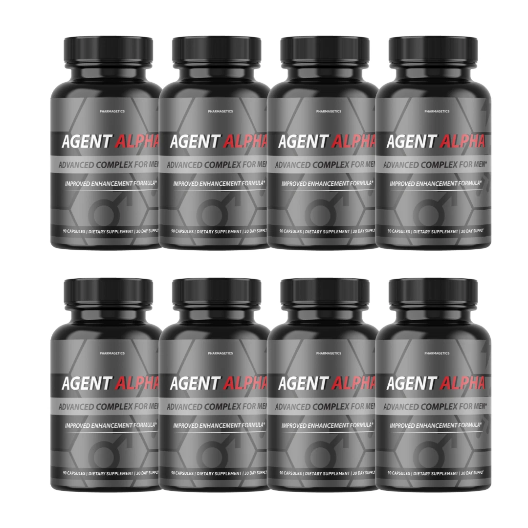 Agent Alpha Supplement for Men Virility Performance Formula - 8 Bottles