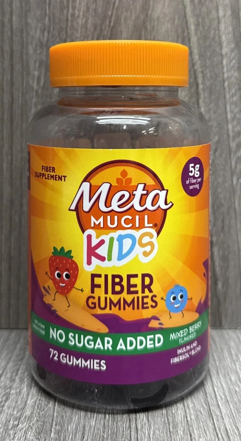 Metamucil Kids Fiber Gummies 72 Gummies Mixed Berry No Sugar Added EXP: 03/2026