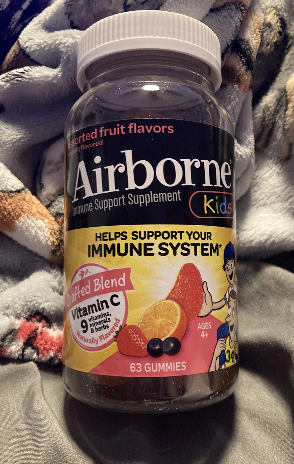 Airborne Immune Support Kids Assorted Fruit Flavors 63 Gummies
