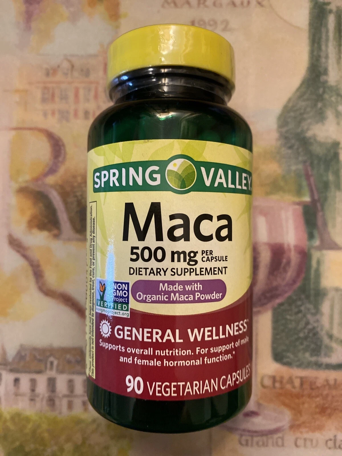 Spring Valley Maca 500mg-Made With Organic Maca Powder-90 Capsules. Exp. 02/2027