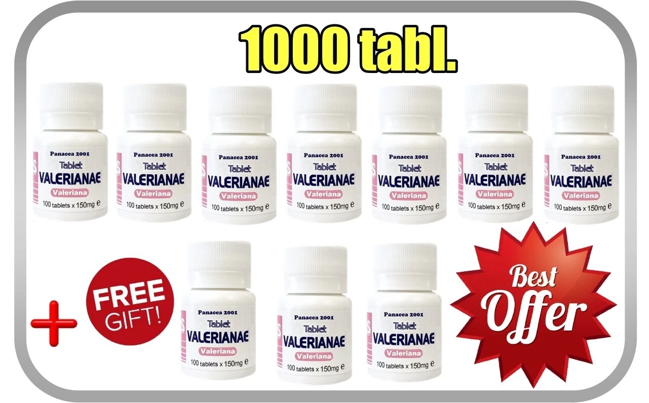 Valerian 1000 Tablets – Natural Herbal Support for Sleep, Calm & Relaxation