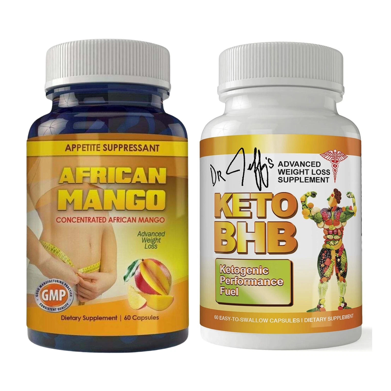 African Mango Appetite Suppressant & Keto BHB Weight Loss Ketogenic Supplements