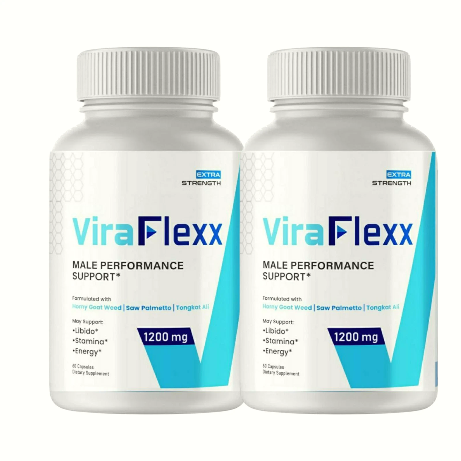 2-Pack ViraFlexx Capsules, Vira Flexx Mens Dietary Supplement (120 Capsules)