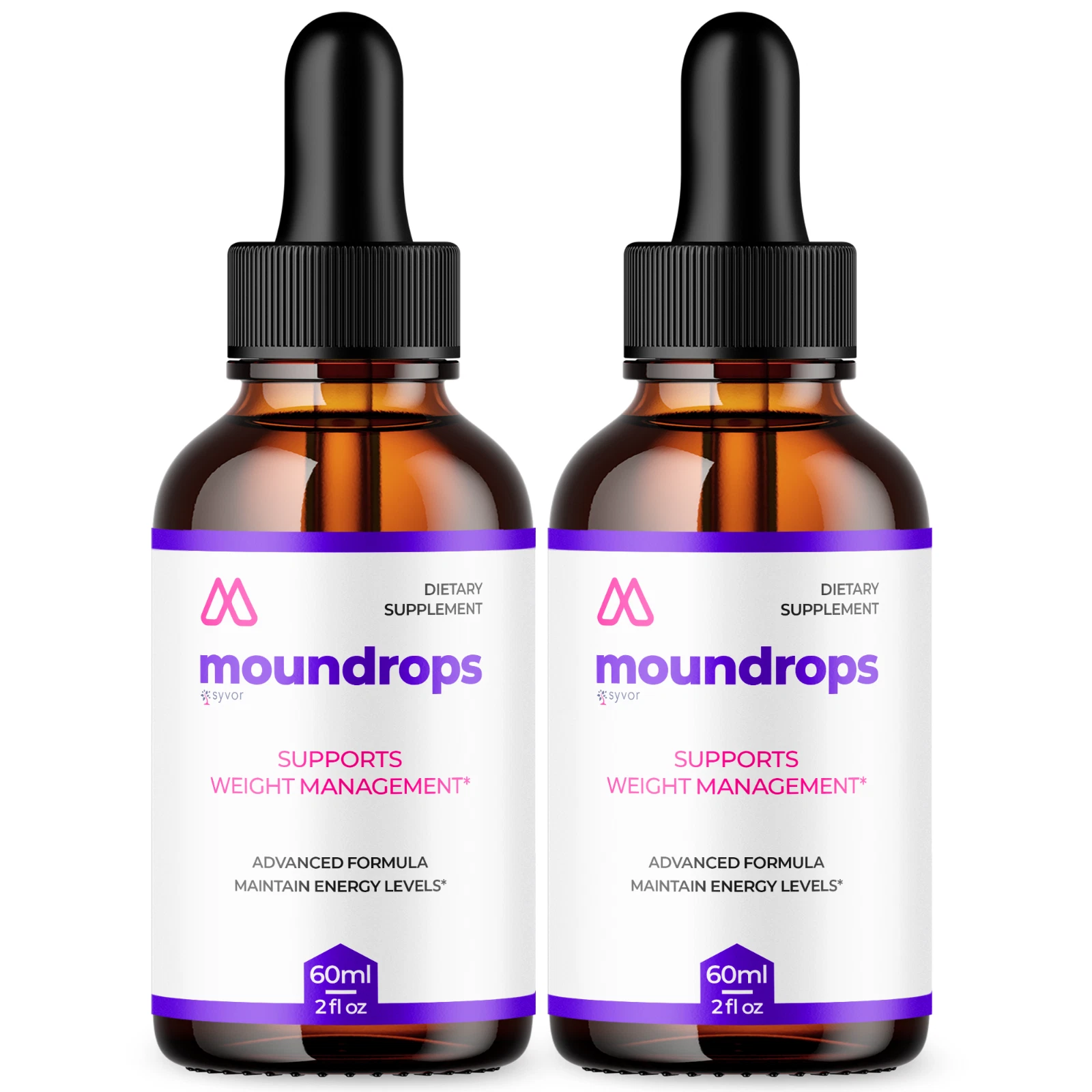 (2 Pack) Moundrops Weight Loss Drops Moun Drops Weight Management Liquid 120ML