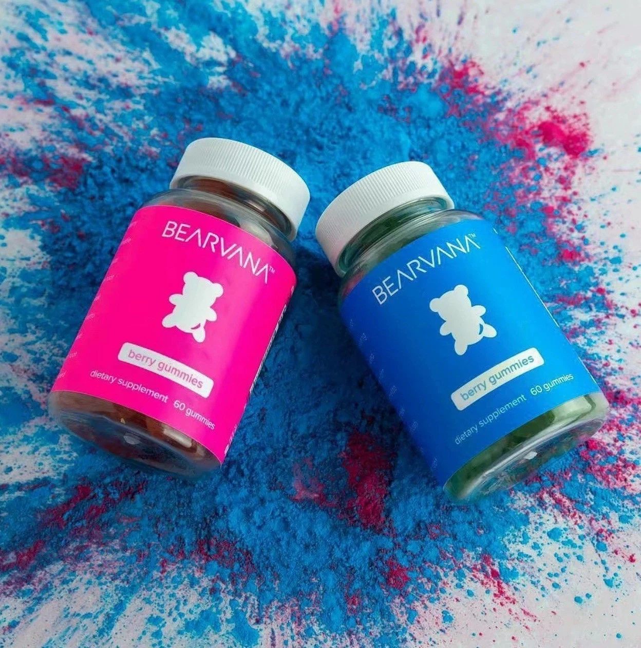 BEARVANA Gummies Top Support & Peach Gains 60 Gummies Each Combo 2 Pack NEW!