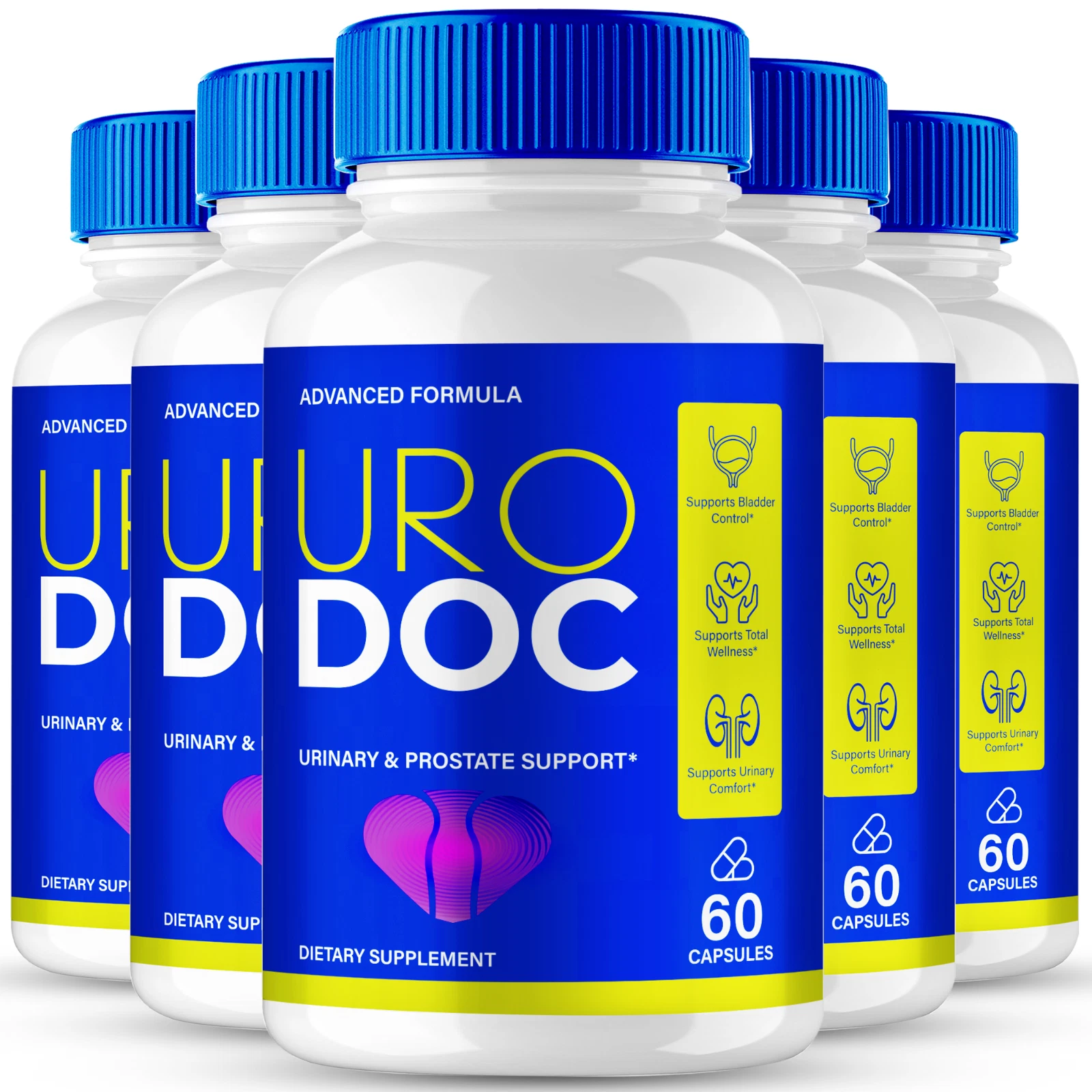 (5 Pack) UroDoc Prostate Capsules, Advanced Prostate Support for Urinary Comfort