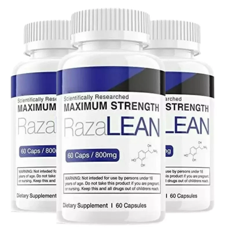 (3 Pack) Official RazaLean Pills, Max Strength, Weight Loss Formula