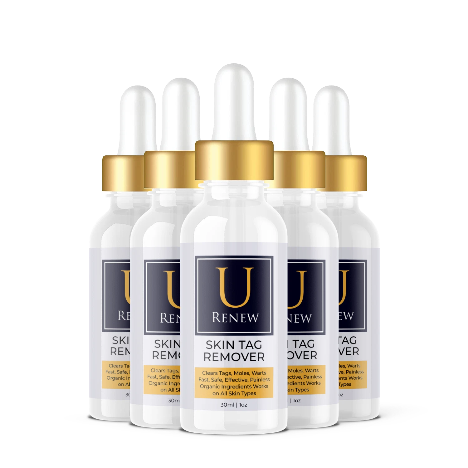 (5 Pack) U Renew - Skin Drops, Safe for All Skin Types