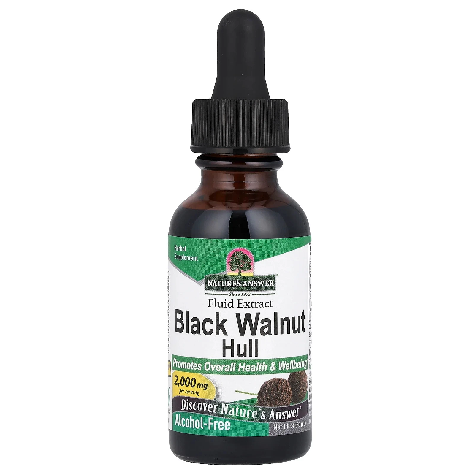 Nature s Answer Black Walnut Alcohol-Free 2000 mg 1 fl oz 30 ml Alcohol-Free,
