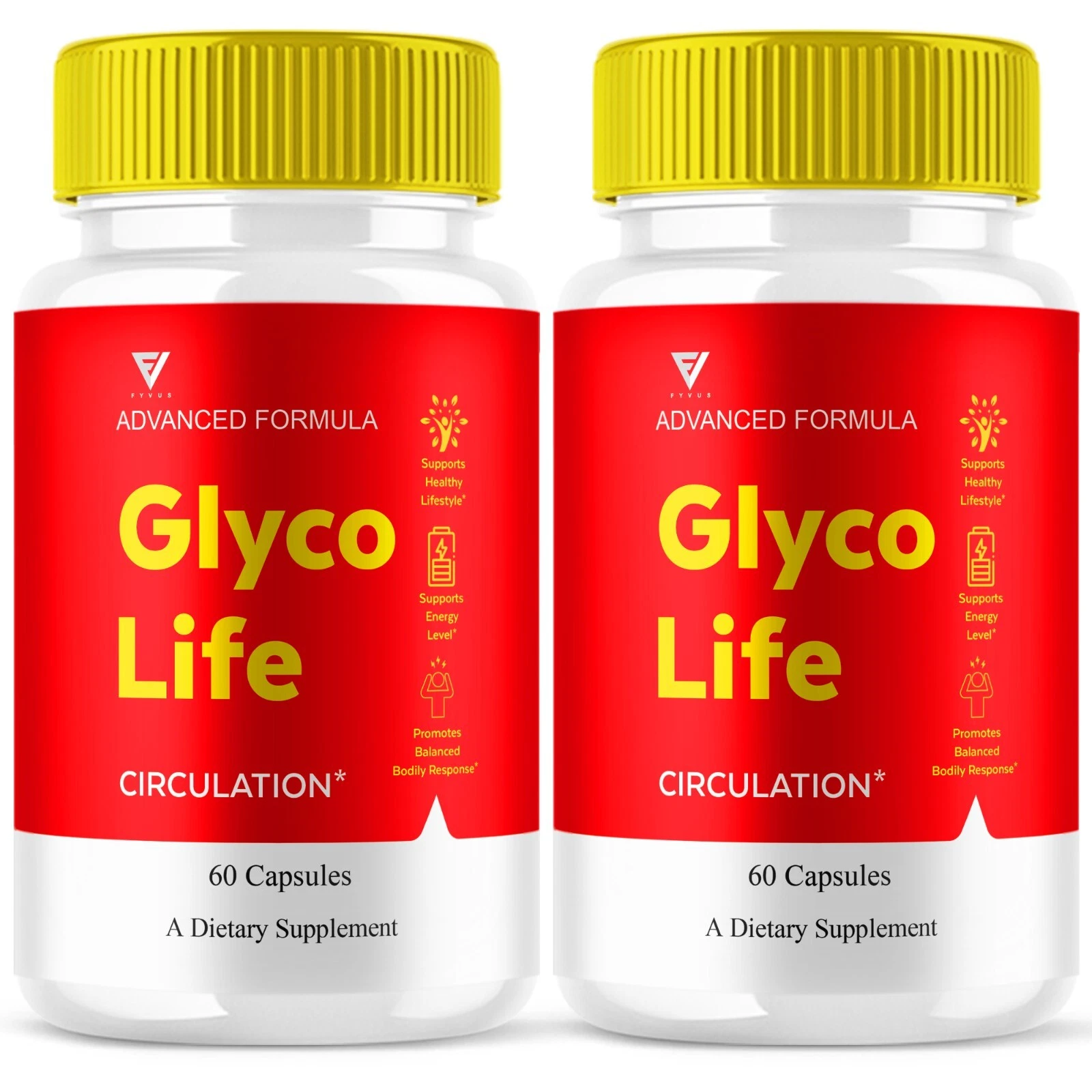 (2 Pack) Glyco Life Blood Support Supplement, GlycoLife Advanced (120 Capsules)