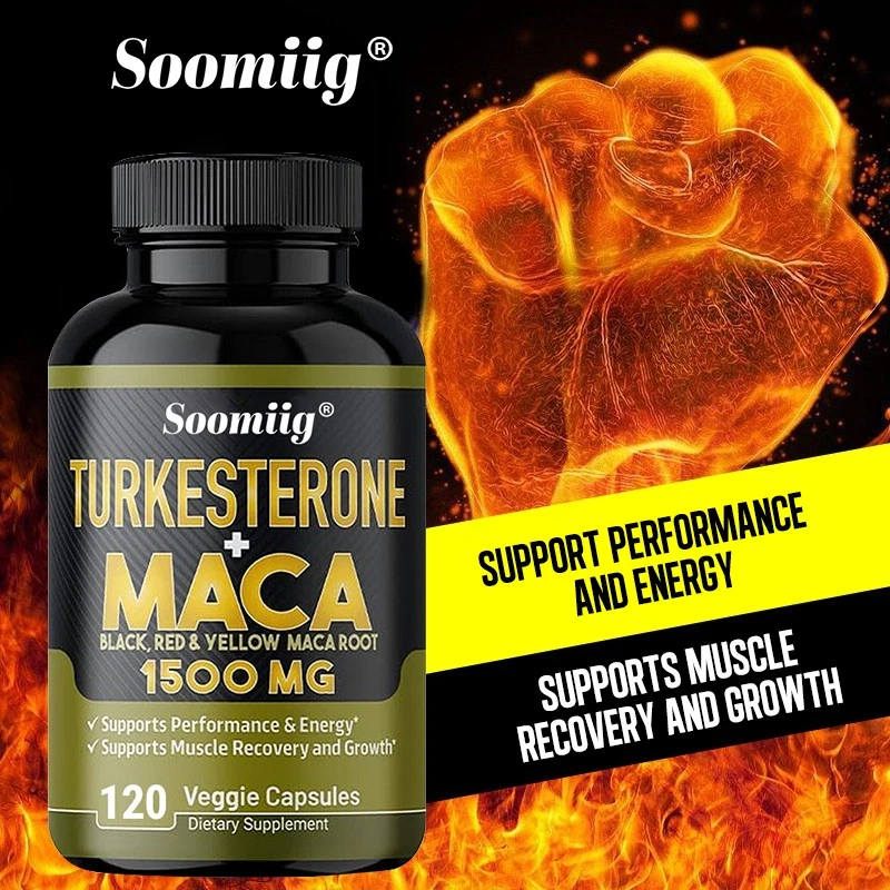 Turkesterone Maca 1500mg 120 Capsules Support Increase Energy Stamina Strength