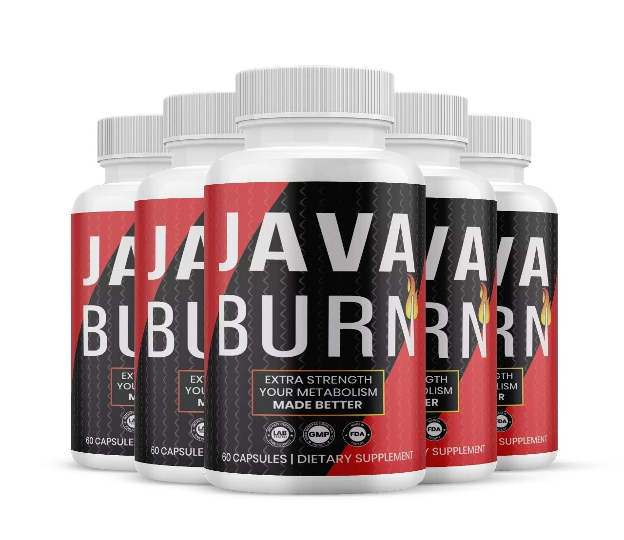 (5 Pack) Java Burn Powerful Formula, Java Burn Now in Pills, Maximum Strength