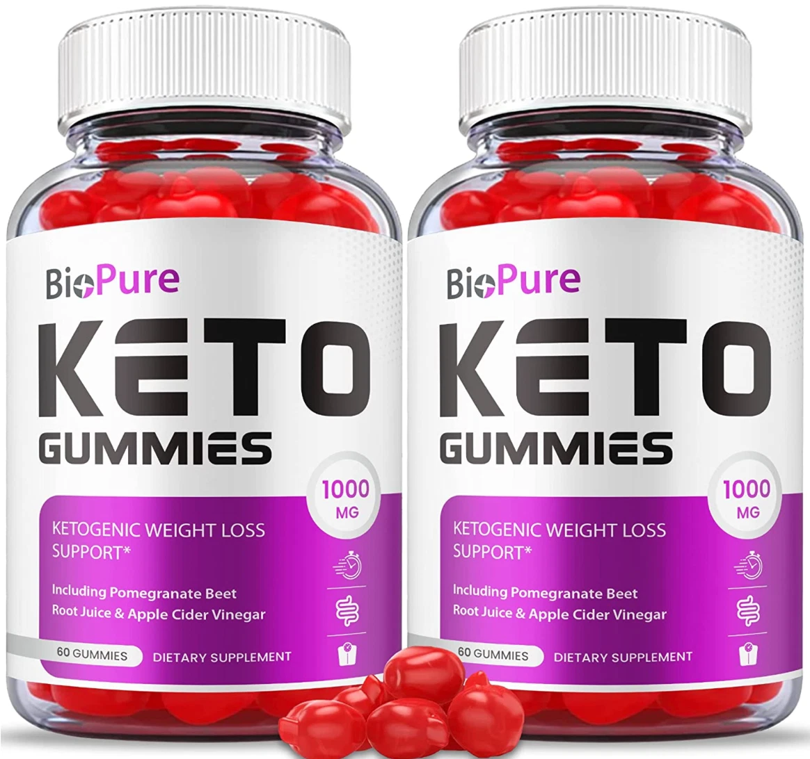 2-Pack BioPure Keto ACV Gummies, Bio Pure Gummies for Weight Loss