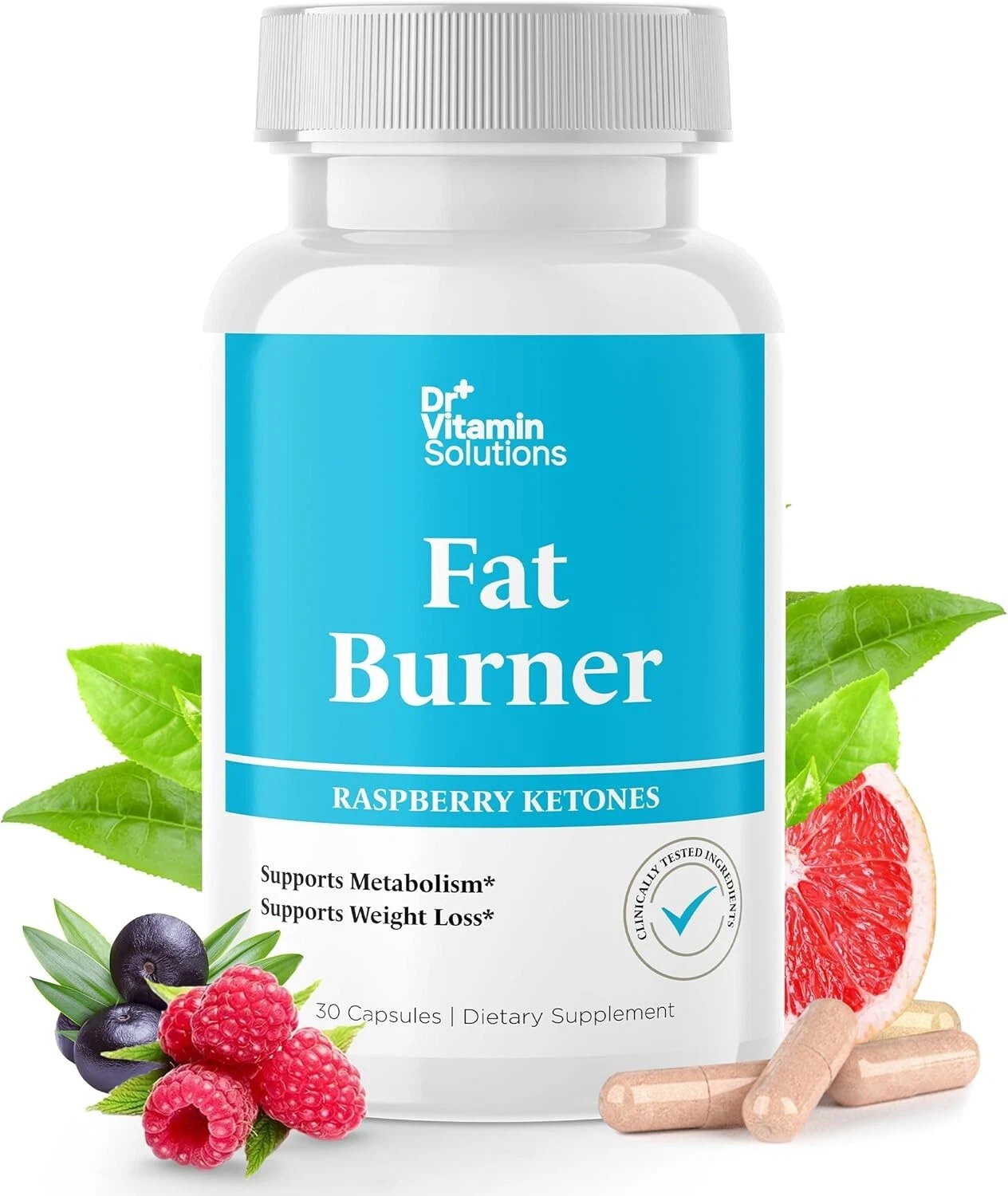 Fat Burner Raspberry Ketones with Green Tea & African Mango – Supports Weight...