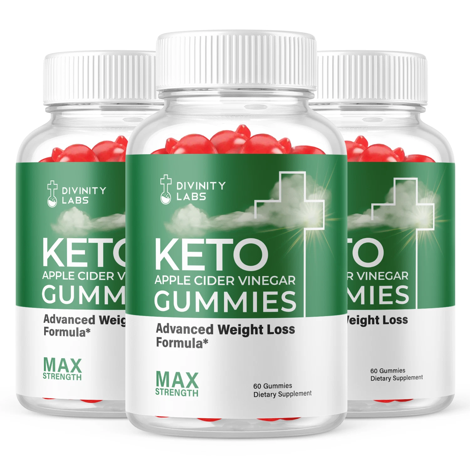 (3 Pack) Divinity Labs Keto Gummies, Divinity Labs Keto ACV (180 Gummies)