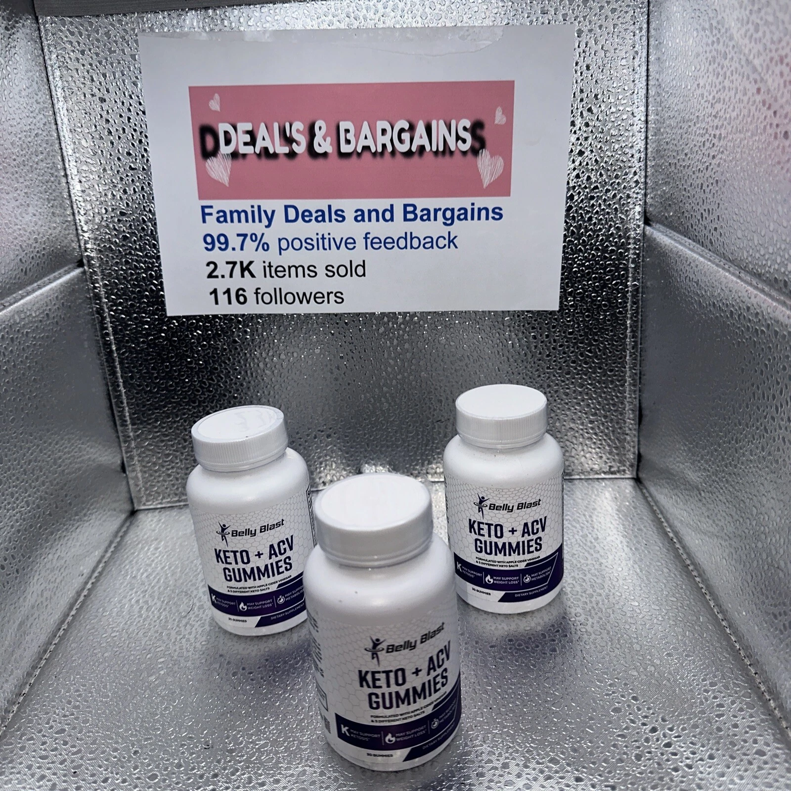 NEW & SEALED Belly Blast KETO + ACV Ketosis Weight Loss/ 90Gummies Exp. 01/2026