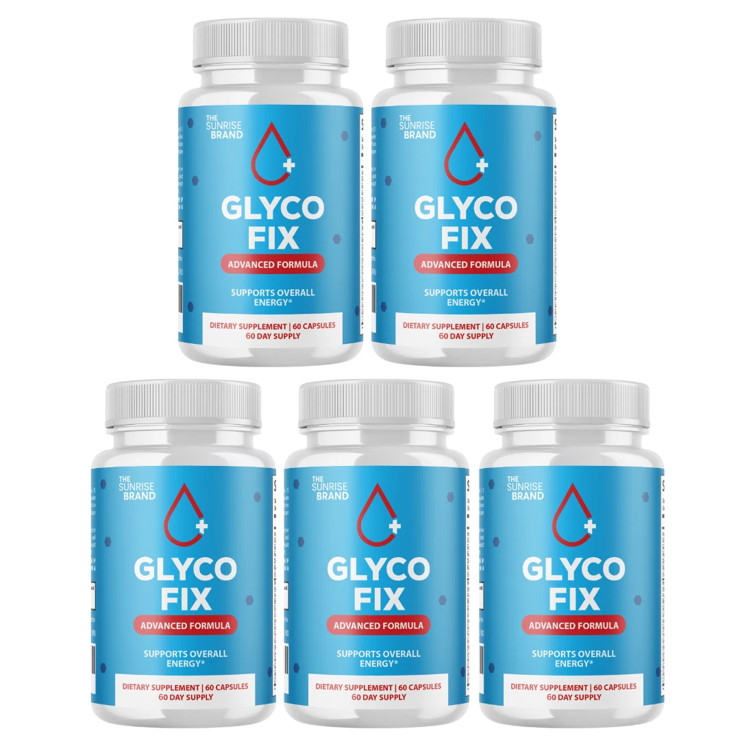 Glyco Fix - Blood Sugar Supplement, Healthy Blood Sugar Support - 5 Bottles