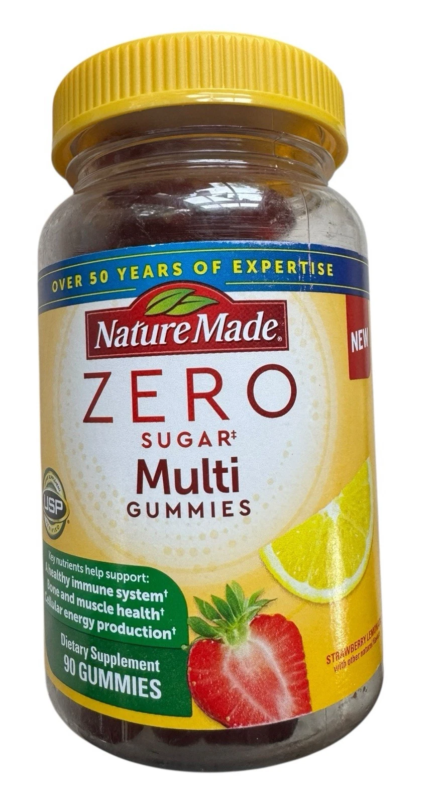 Nature Made 제로 슈가 멀티 비타민 구미 - 90개 - 유통기한: 3/26