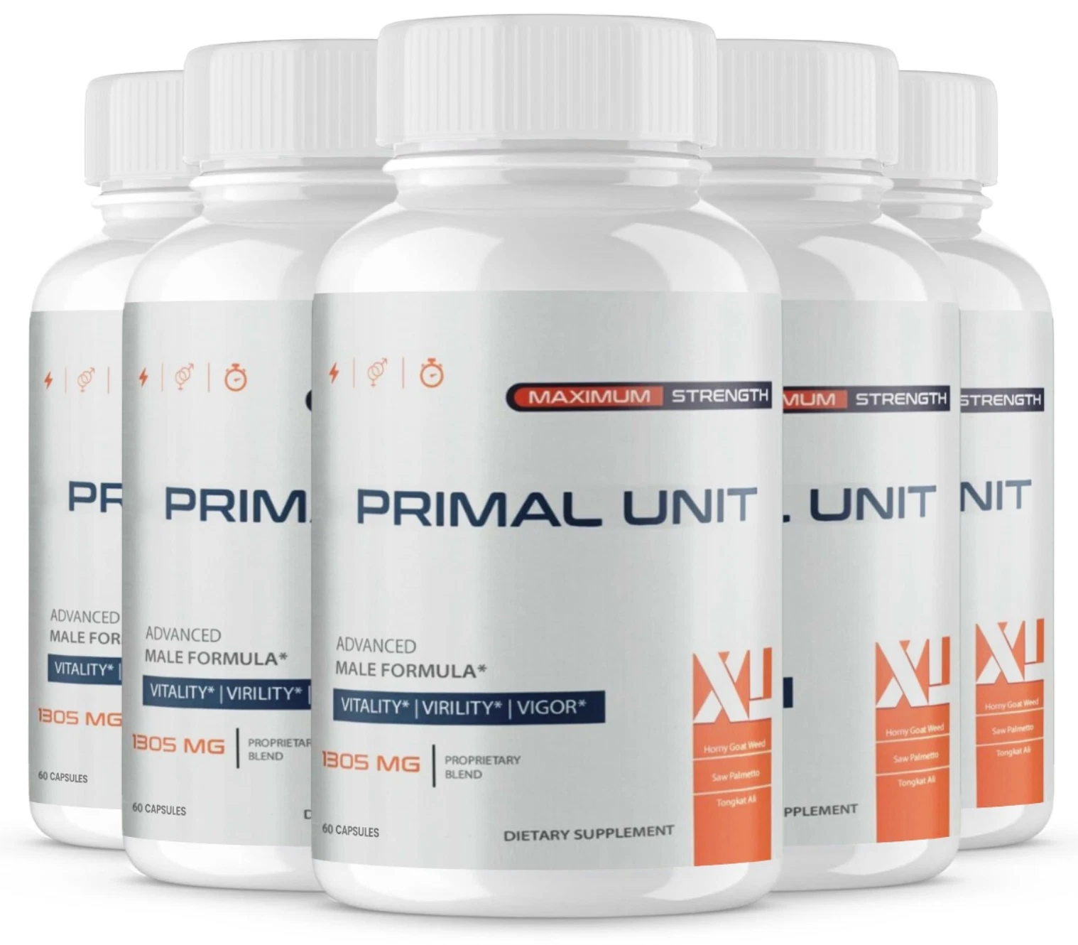 (5 PACK) PRIMAL UNIT XL Pills For Men - 300 Capsules