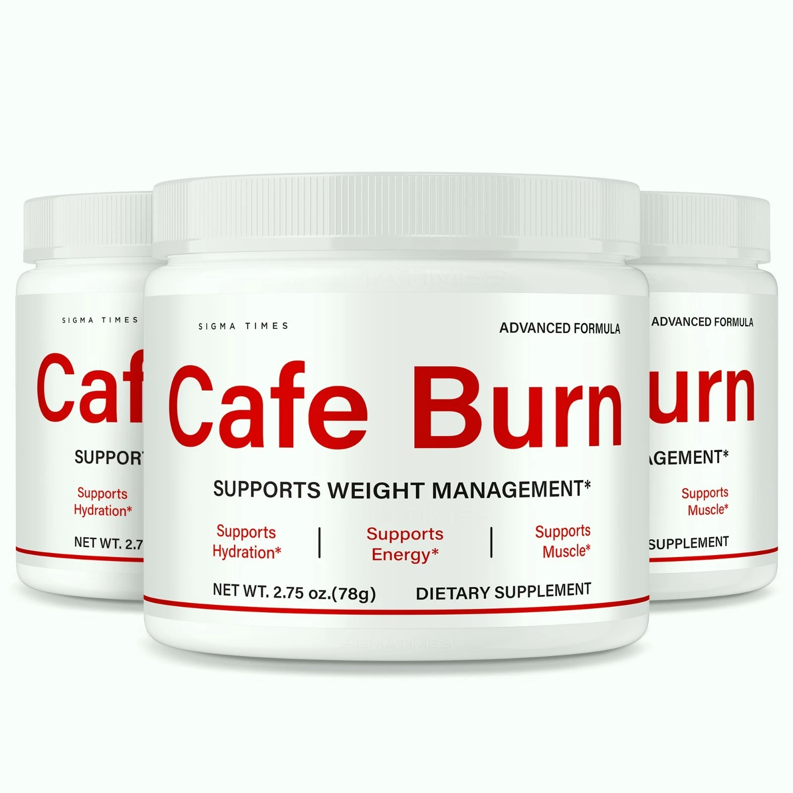 (3 Pack) Cafe Burn Powder, CafeBurn Fit Advanced Fat Burn for Weight Loss