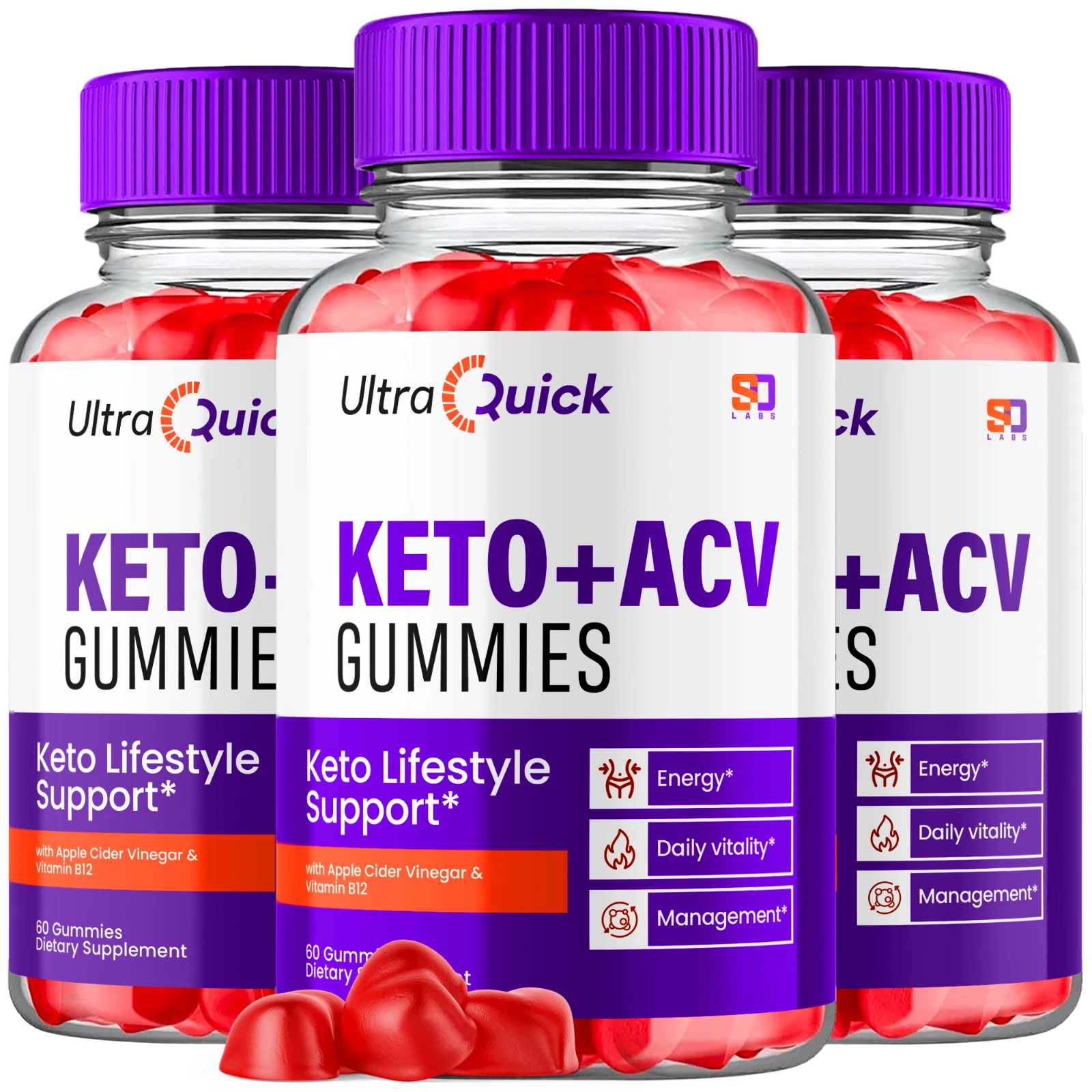 Ultra Quick Keto Gummies - Boost Energy, Vitality, and Daily Support (3 Pack)