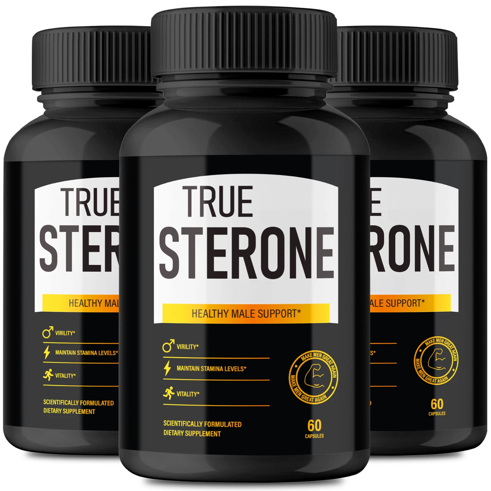 (3 Pack) True Sterone Male Health Pills to Boost T-Levels and Performance