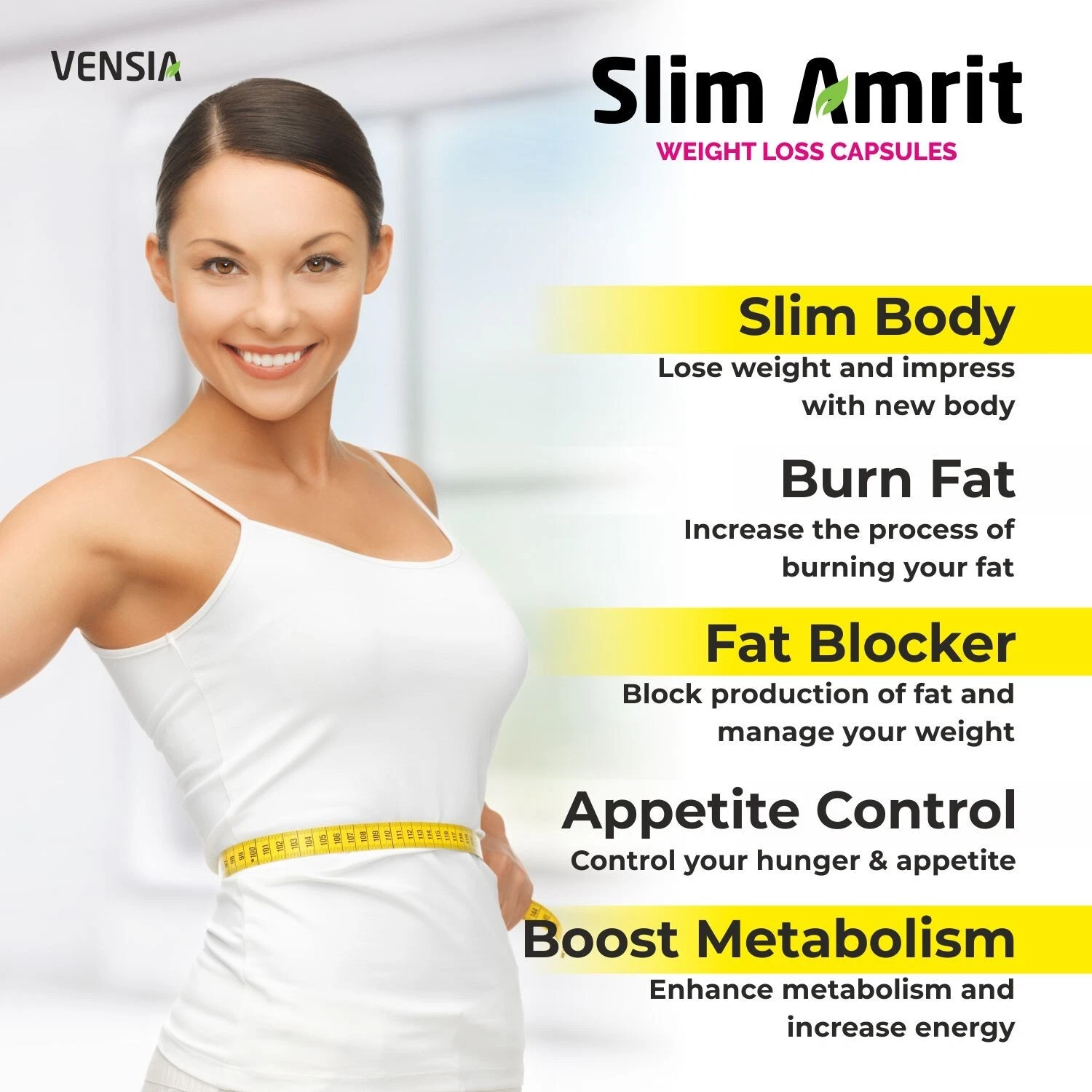 VENSIA Weight Loss Capsule Amrit helps in Weight Management - For Men And Women