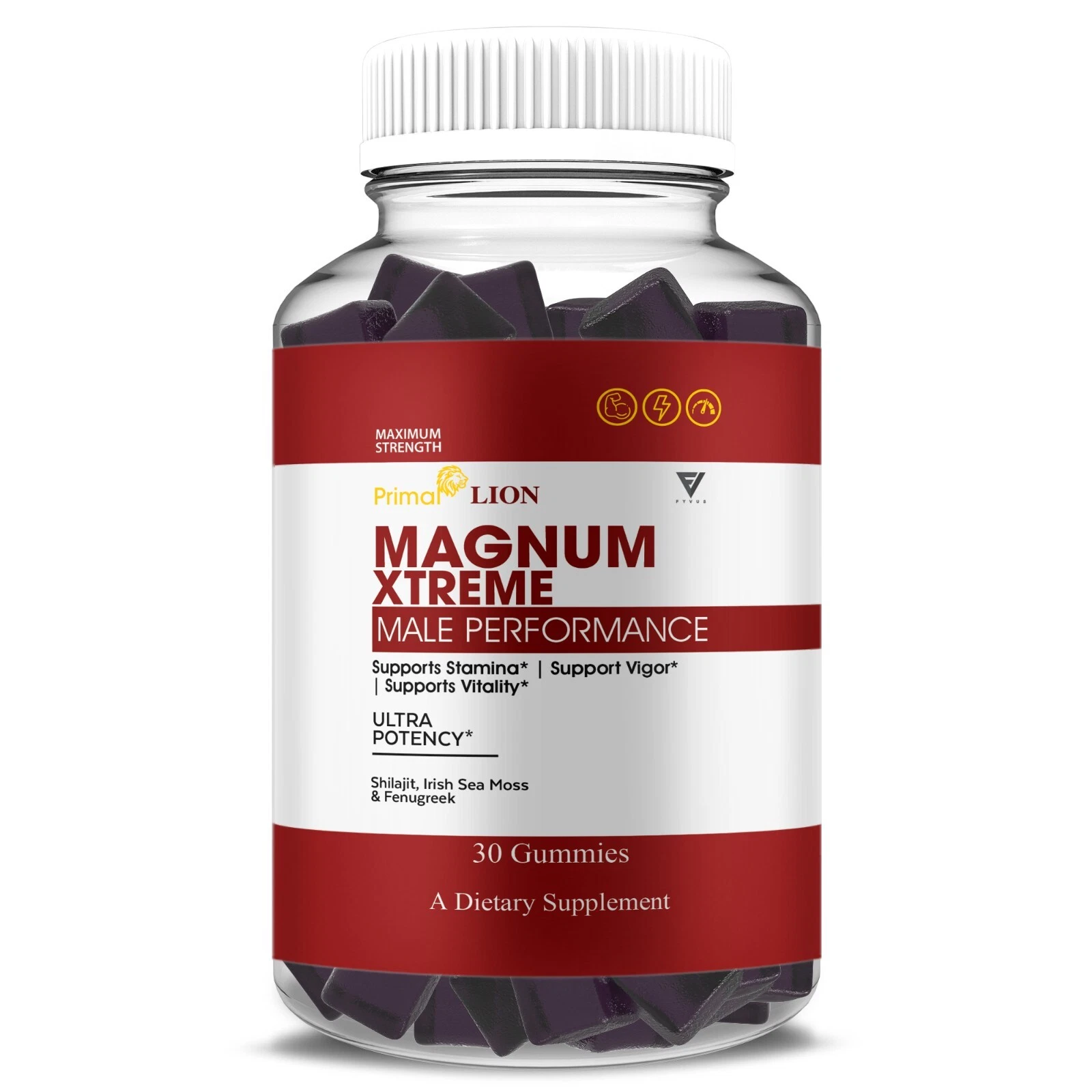 Primal Lion Magnum Extreme Performance Gummies (1 Month Supply)