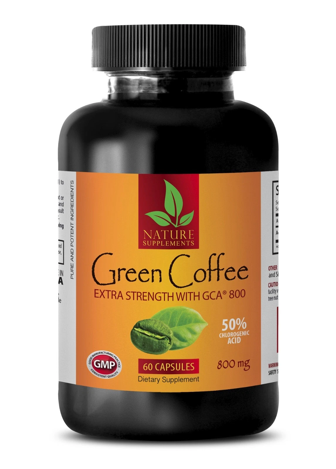 Green Coffee Beans - Green Coffee Extract GCA 800 - Extra Strength - 60 Pills
