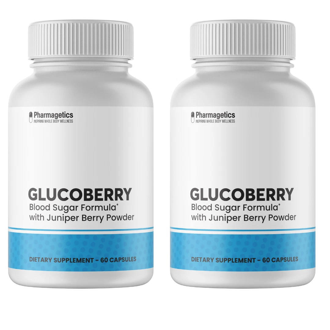 Glucoberry Blood Sugar Formula with Juniper Berry Powder 2 Bottles 120 Capsules