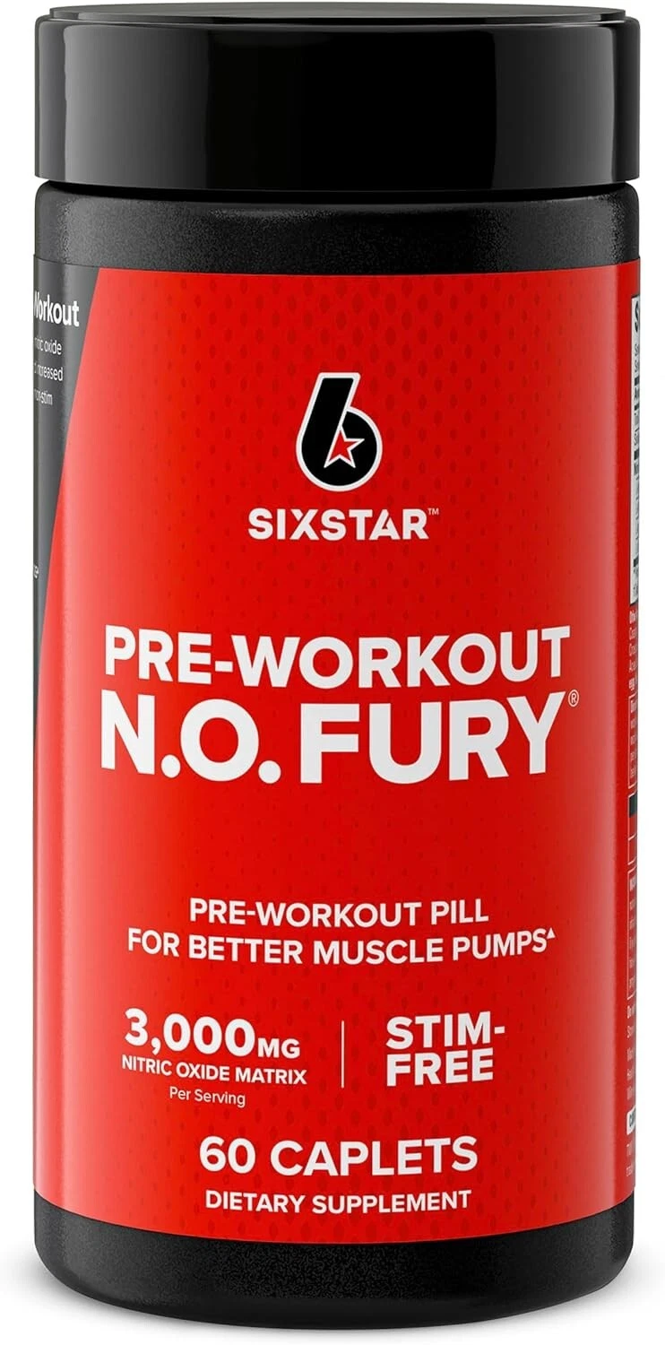 Six Star Nitric Oxide Supplements for Men & Women - 60 Count - *EXP 08/2027*