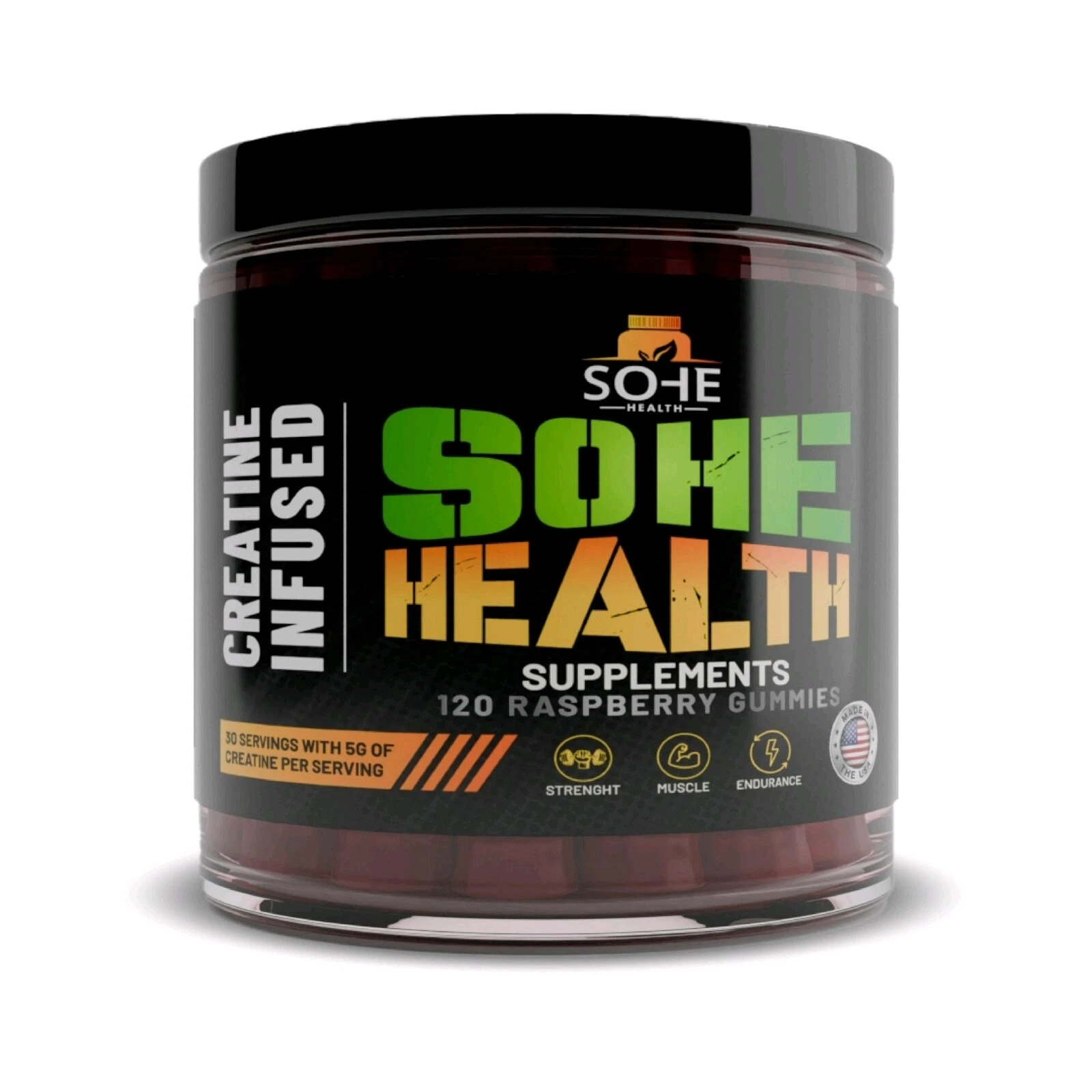 SOHE HEALTH CREATINE GUMMIES - 0.18oz CREATINE MONOHYDRATE PERSERVING,,
