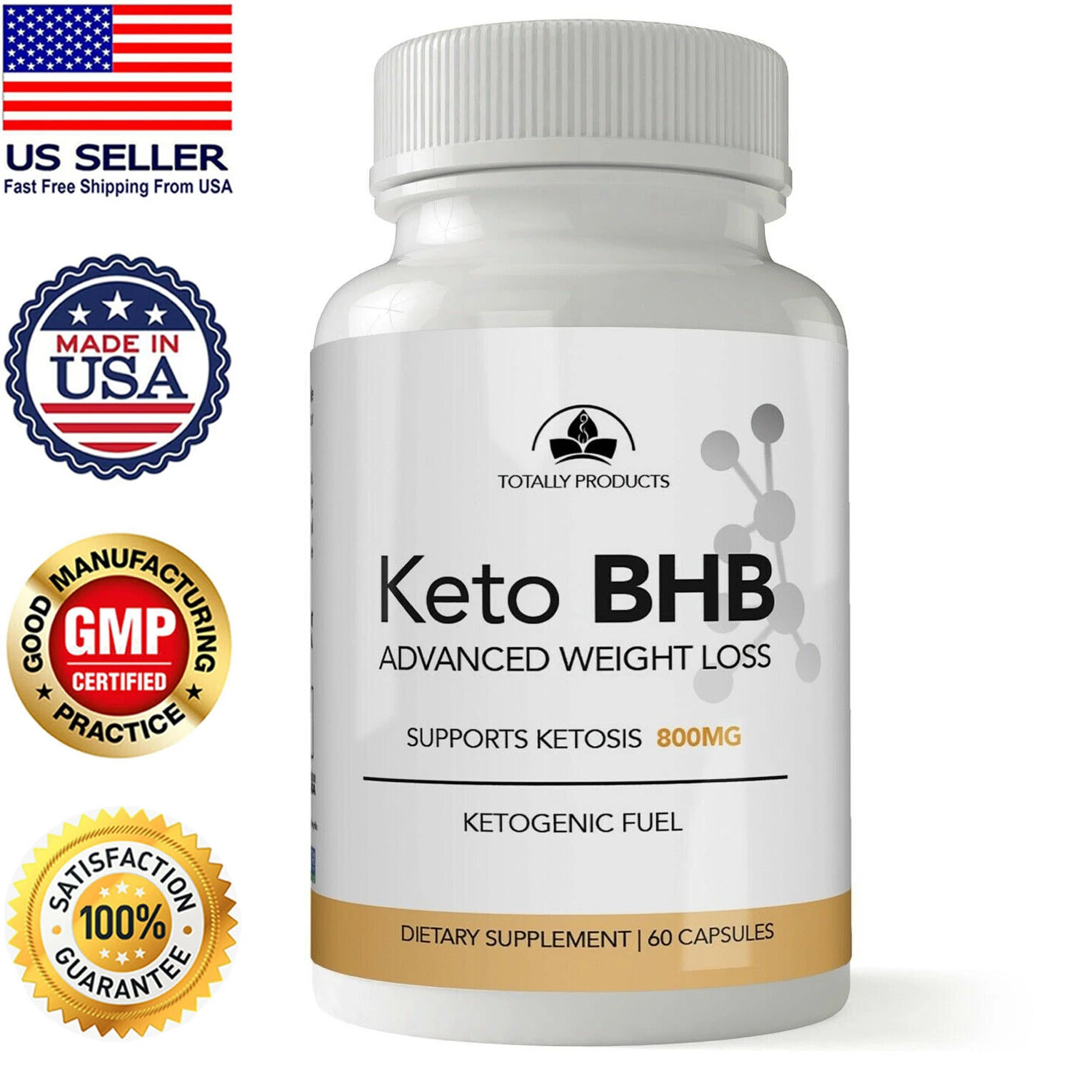 Keto BHB Diet Weight Loss Fat Carb Block 60 Caps Advanced Free Shipping