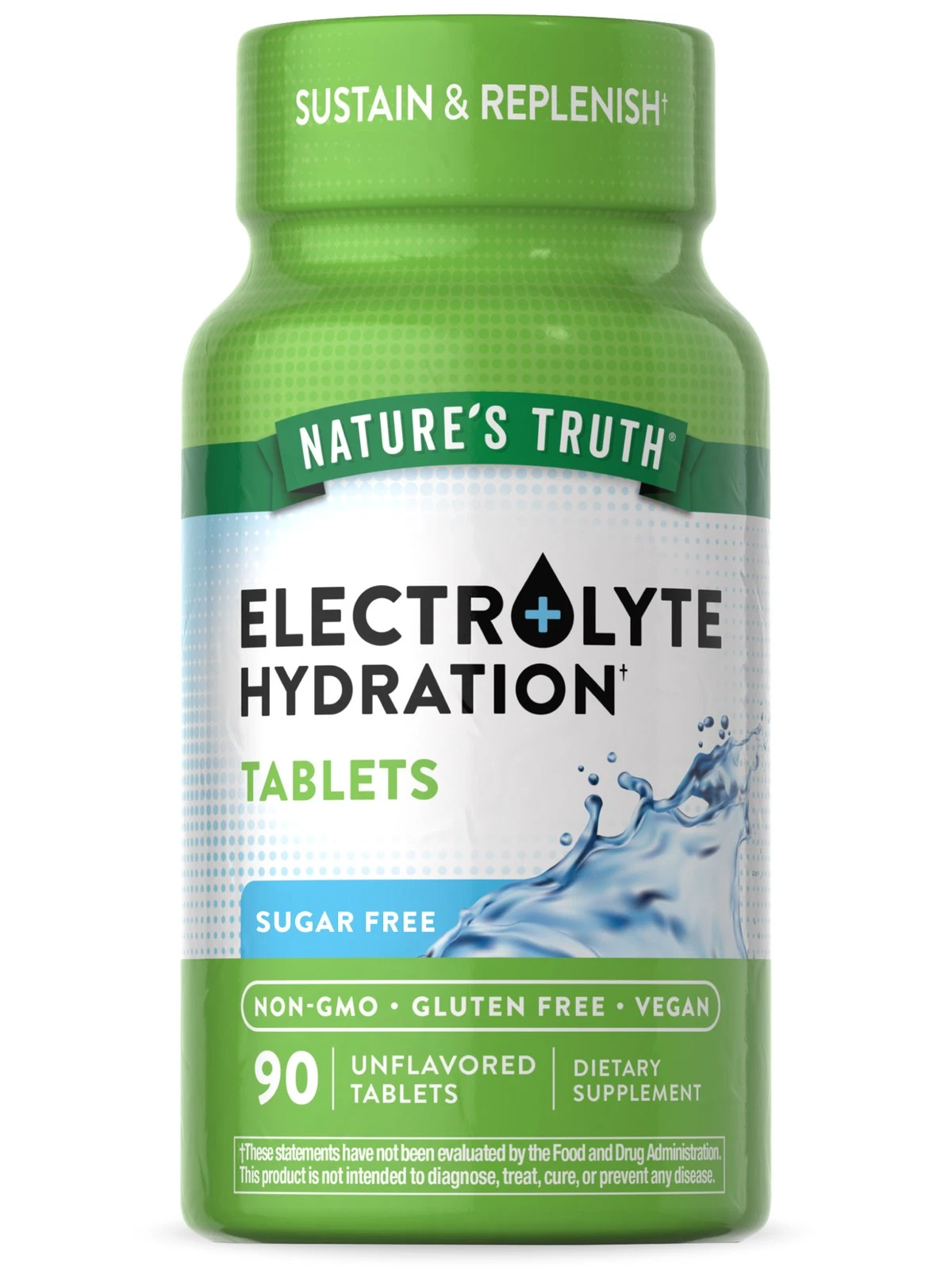 Electrolyte Tablets | 90 Count | Sugar Free Vegan Hydration | by Nature's Truth