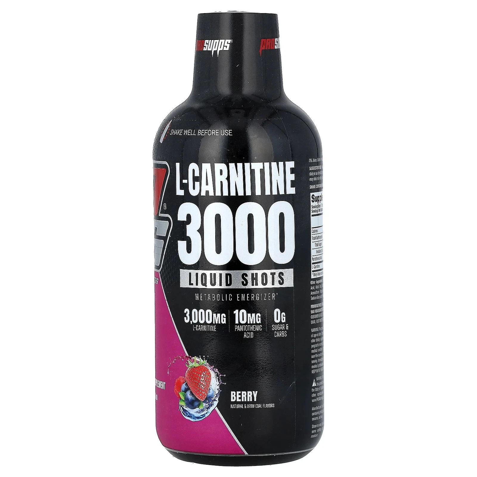 L-Carnitine 3000 Liquid Shots, Berry, 16 fl oz (473 ml)
