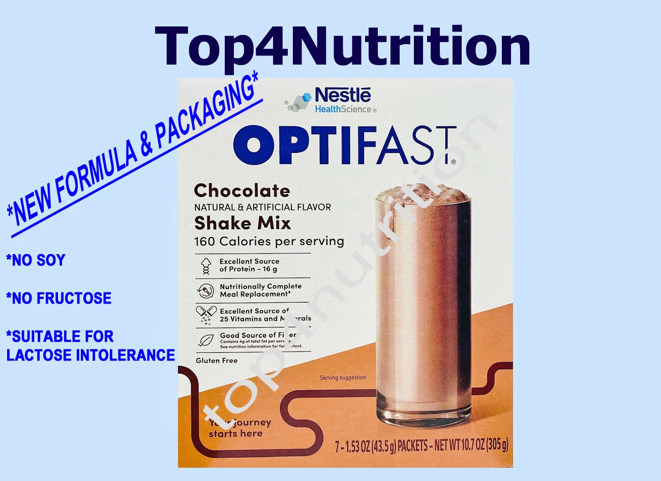 OPTIFAST POWDER SHAKES | CHOCOLATE | 10 BOXES | 70 SERVINGS | MIX