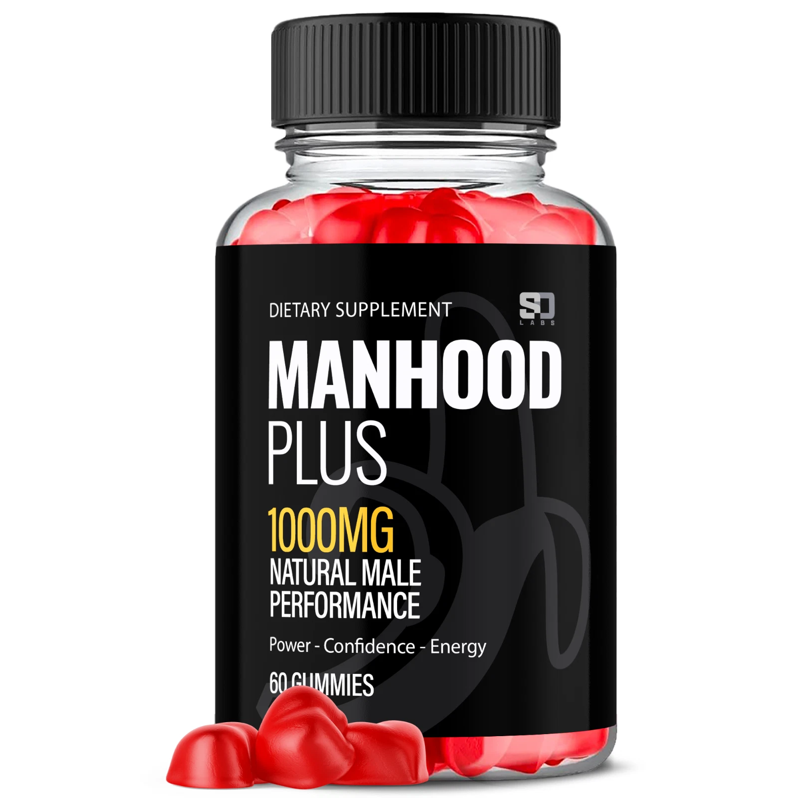 Manhood Plus Gummies - Support for Enhanced Energy and Vitality 60 Gummies