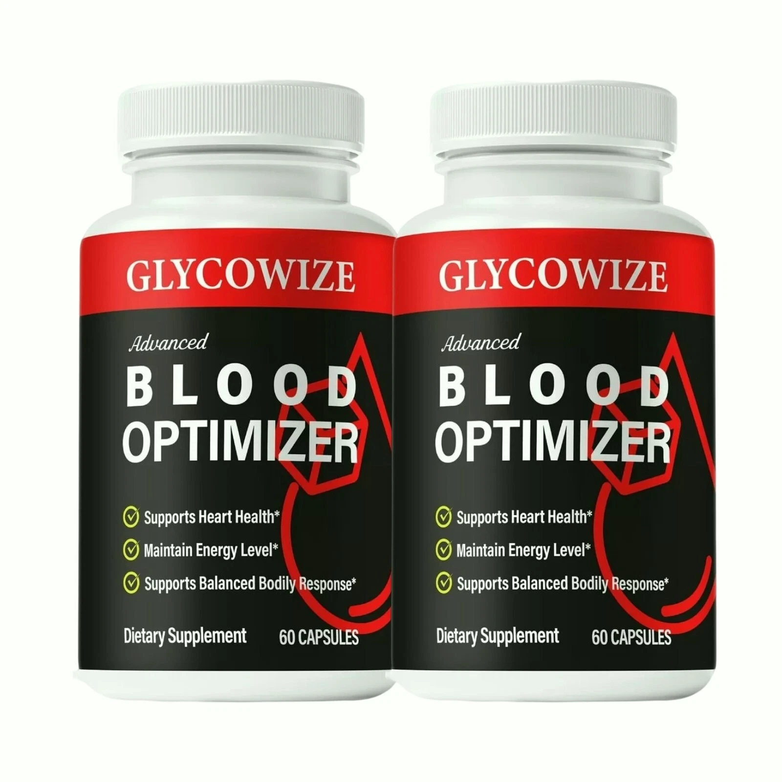 2-Pack Glycowize Blood Optimizer - Glyco Wize Blood Support Pills (120 Capsules)
