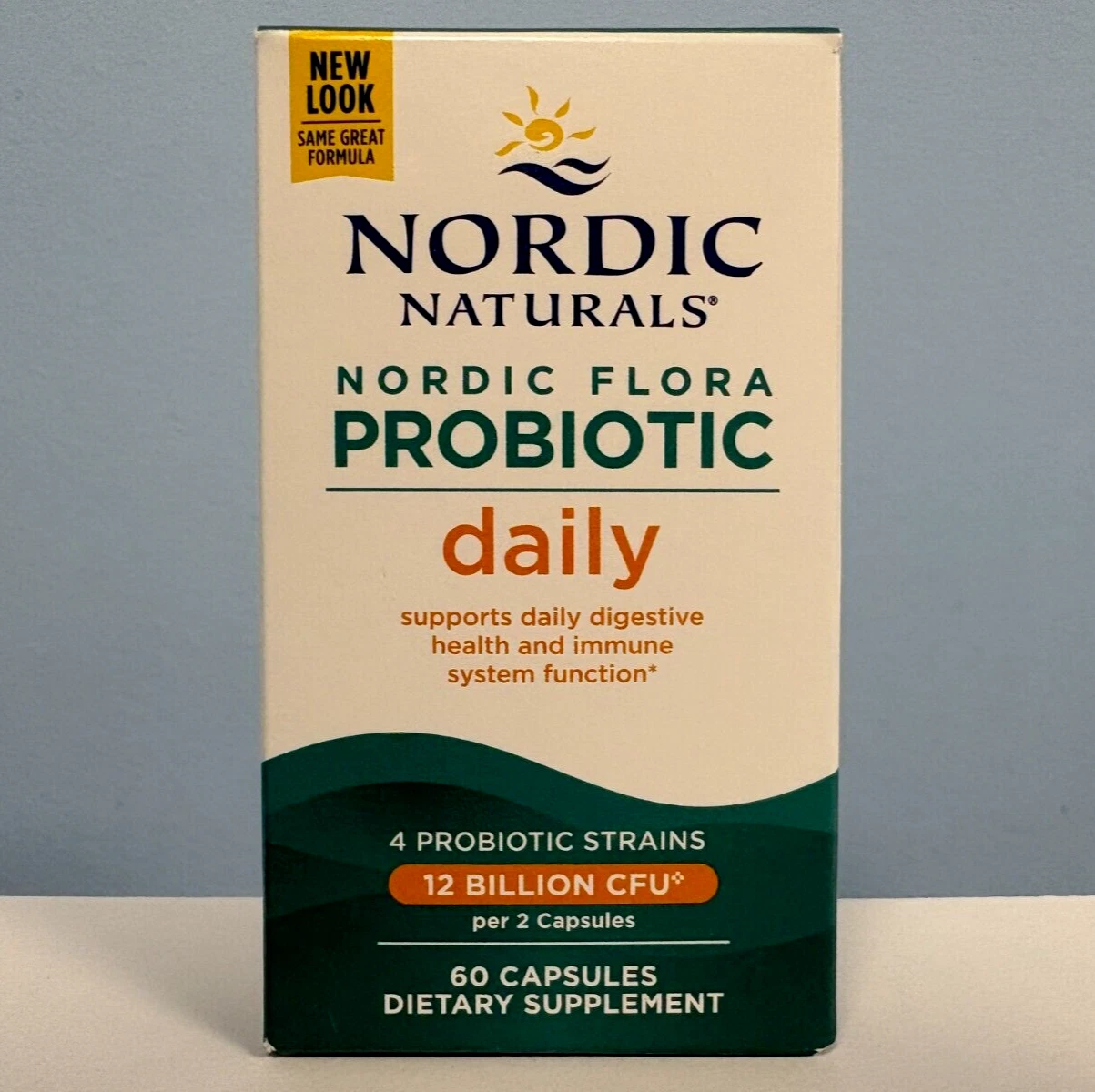 Nordic Naturals Nordic Flora Daily Probiotic 12 Billion CFU 60 Caps EXP 10/2025