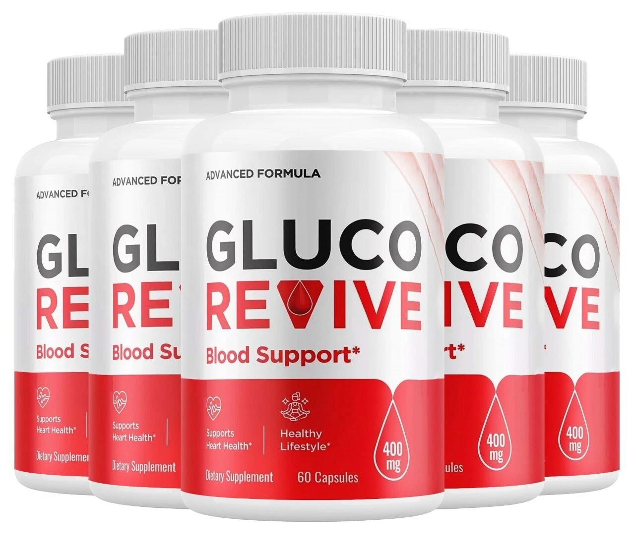 (5 Pack) Gluco Revive Capsules - GlucoRevive All Natural, Glyco Optimizer