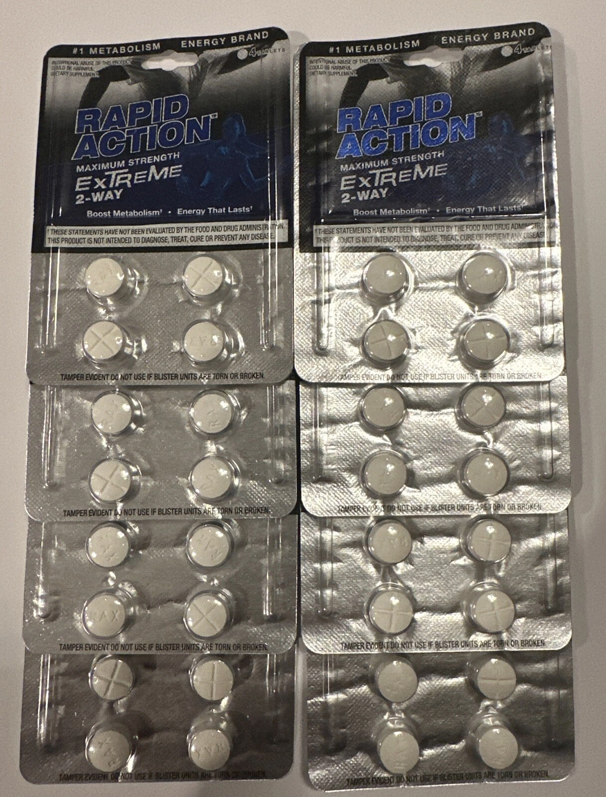 Rapid Action Extreme 2 Way Energy Boost 8 Packs (32 pills)