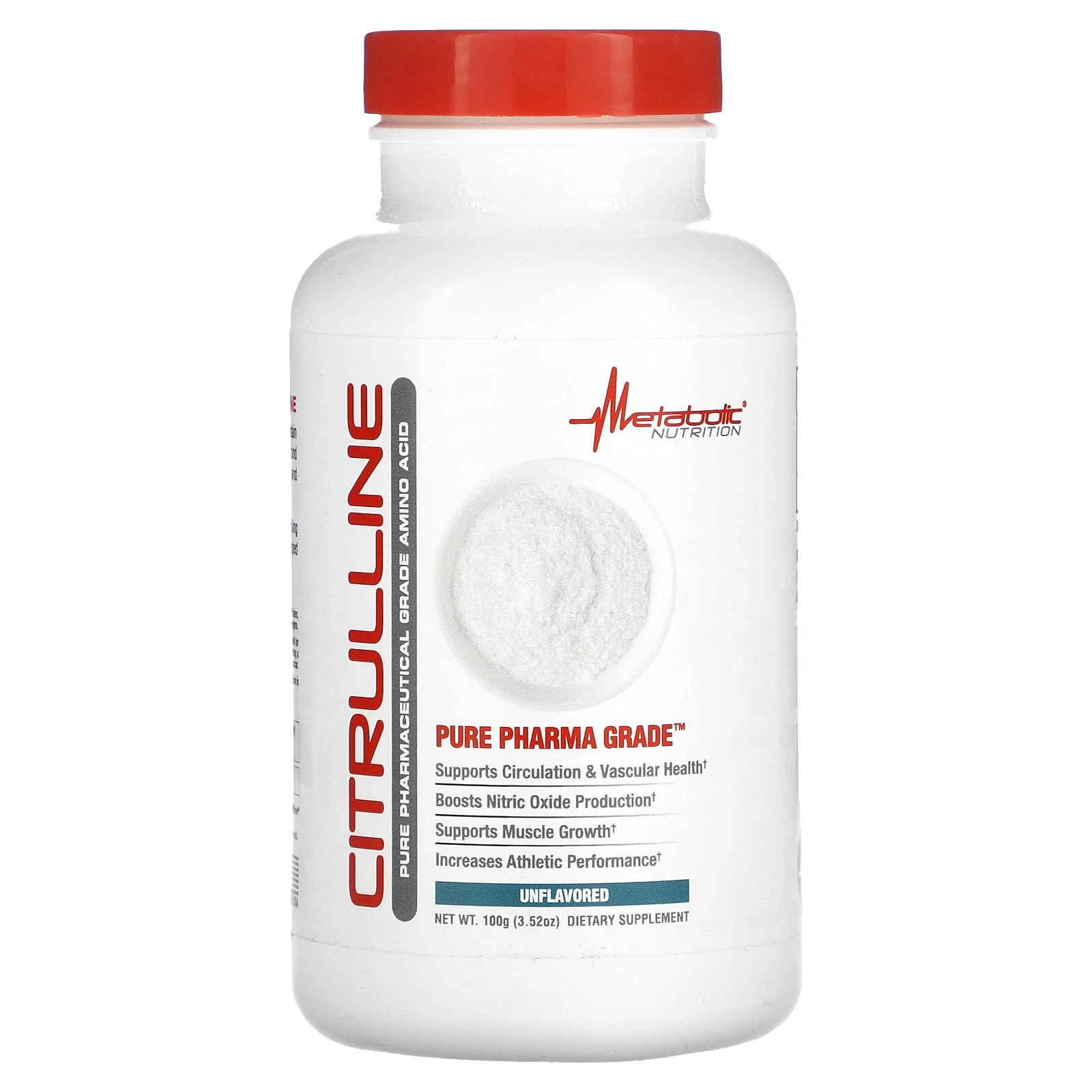 Citrulline, Unflavored, 3.52 oz (100 g)