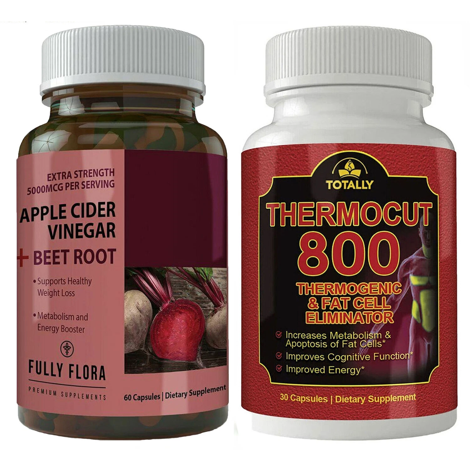 Apple Cider Vinegar Beet Root Thermogenic Thermocut Weight Loss Dietary Capsules