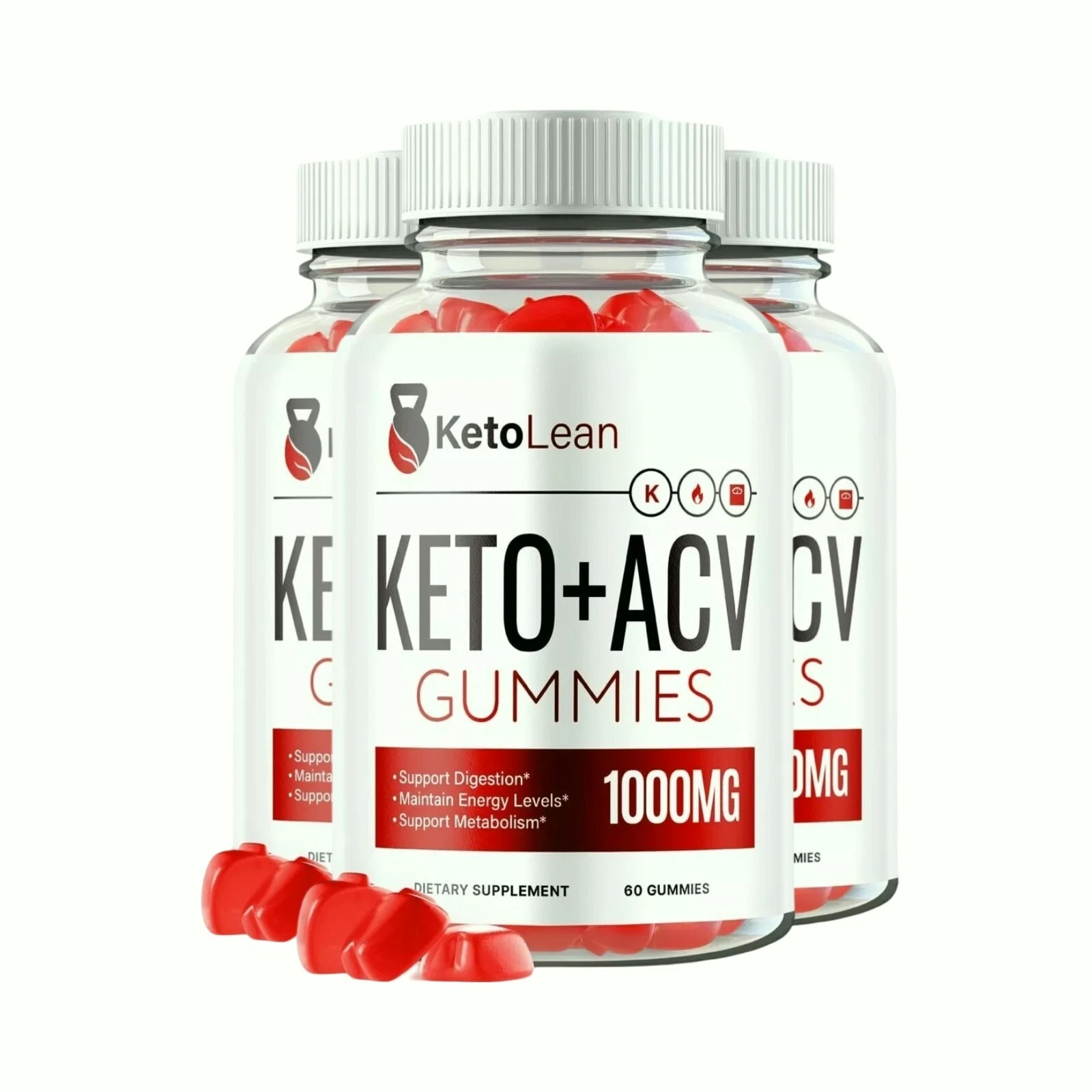 3-Pack Keto Lean ACV Gummies, Keto Lean Gummies for Weight Loss (180 Gummies)