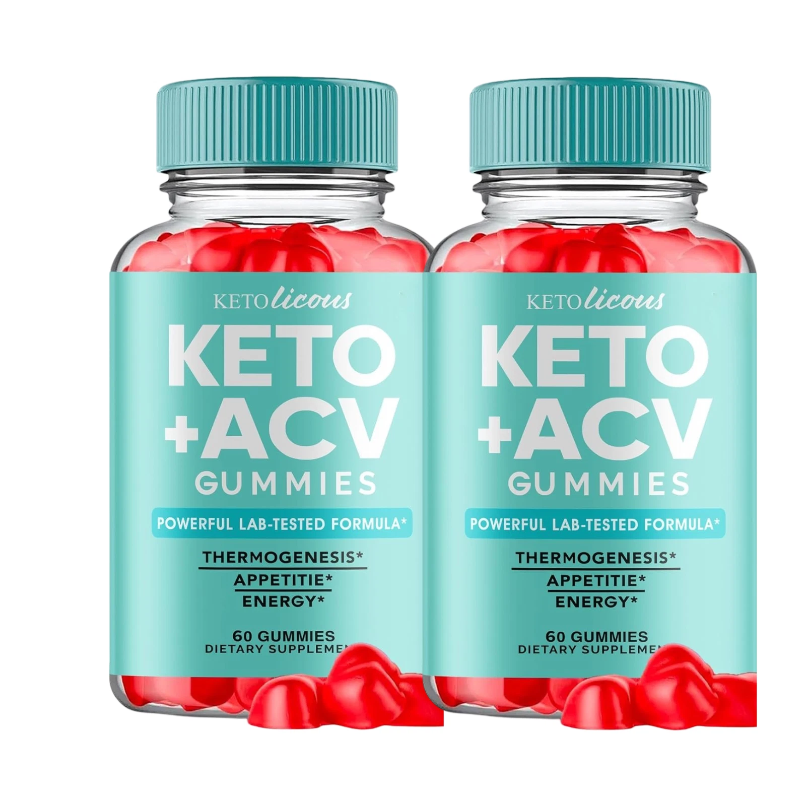 2-Pack Ketolicious ACV Gummies for Weight Loss and Energy Support (120 Gummies)