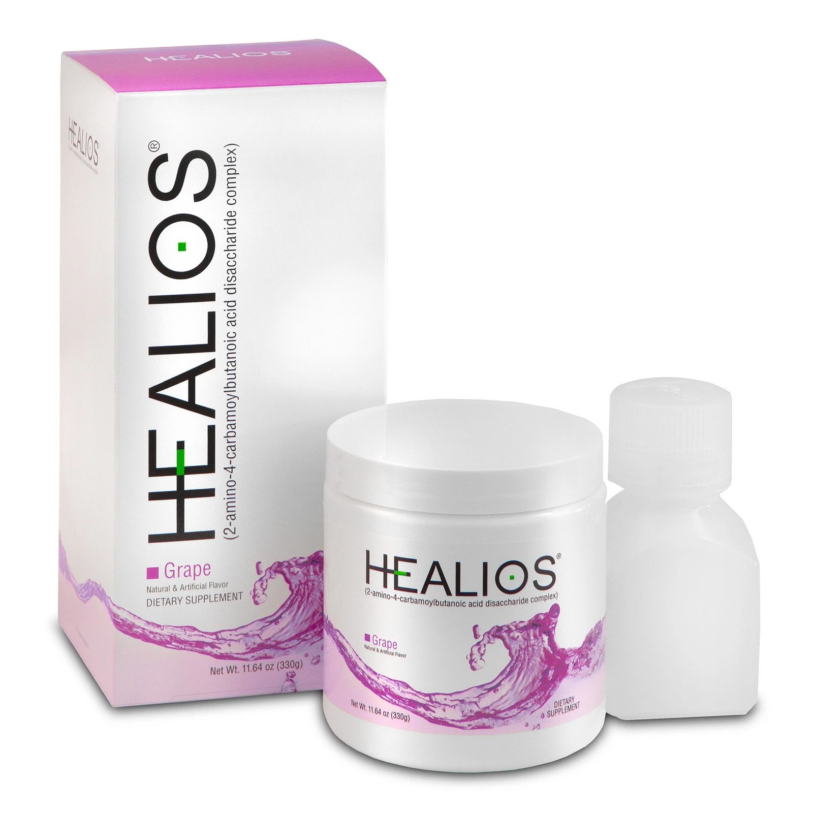 Healios Oral Health Supplement Powder for Mouth Sores & Mucositis - Grape Flavor