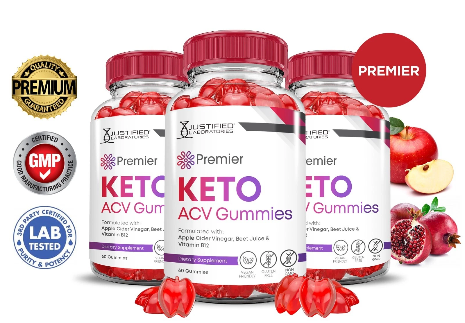 Premier Keto ACV Gummies 1000MG Apple Cider Vinegar 180 Gummys